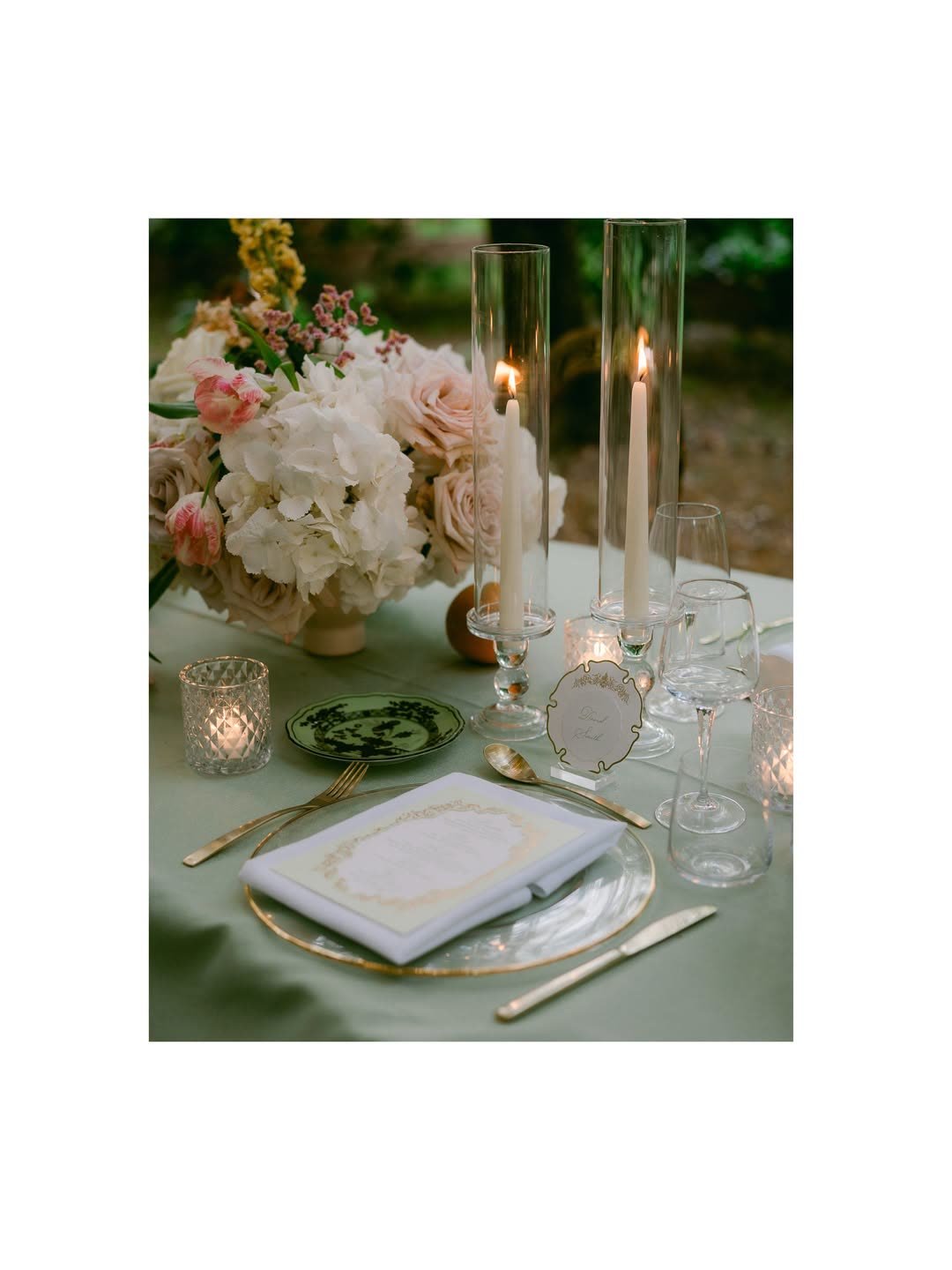 Place setting detail, Villa Zagara reception